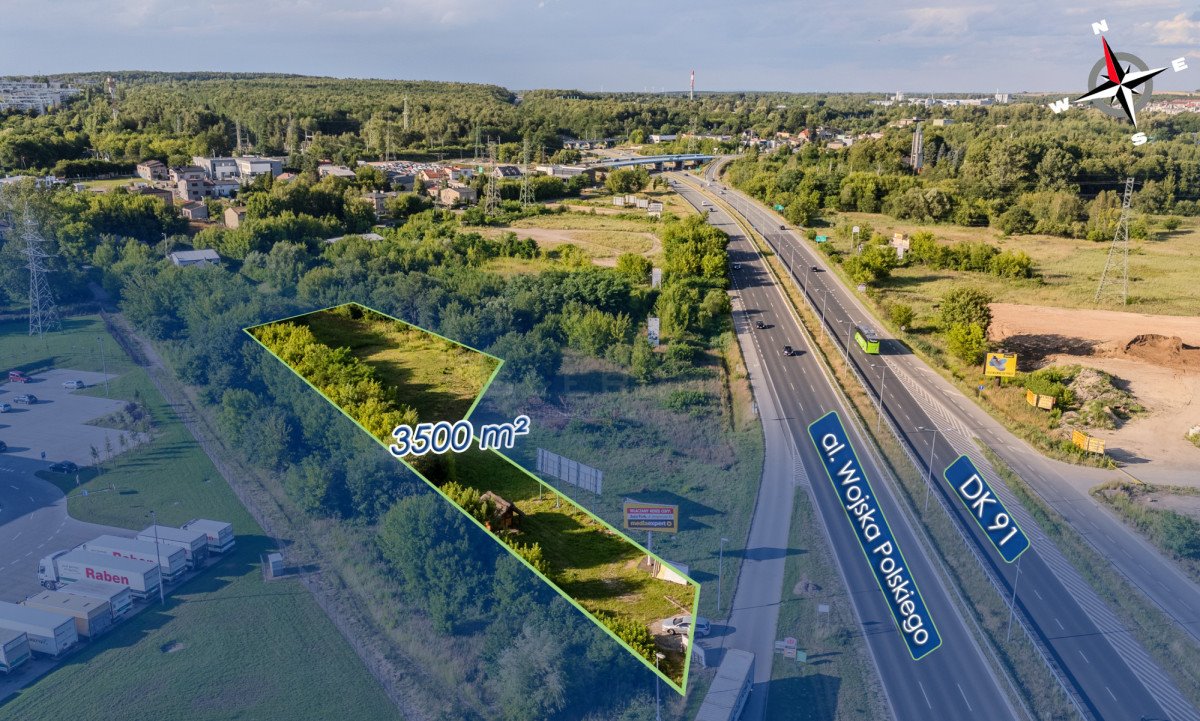 Działka na wynajem 3500 m² przy ul. Wojska Polskiego Częstochowa, Północ, Aleja Wojska Polskiego  3 500m2 Foto 1