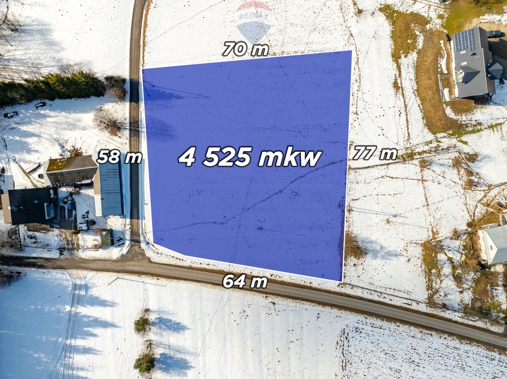 Działka 4525 m² pod dom i inwestycję w Wysokiej Wysoka  4 525m2 Foto 1