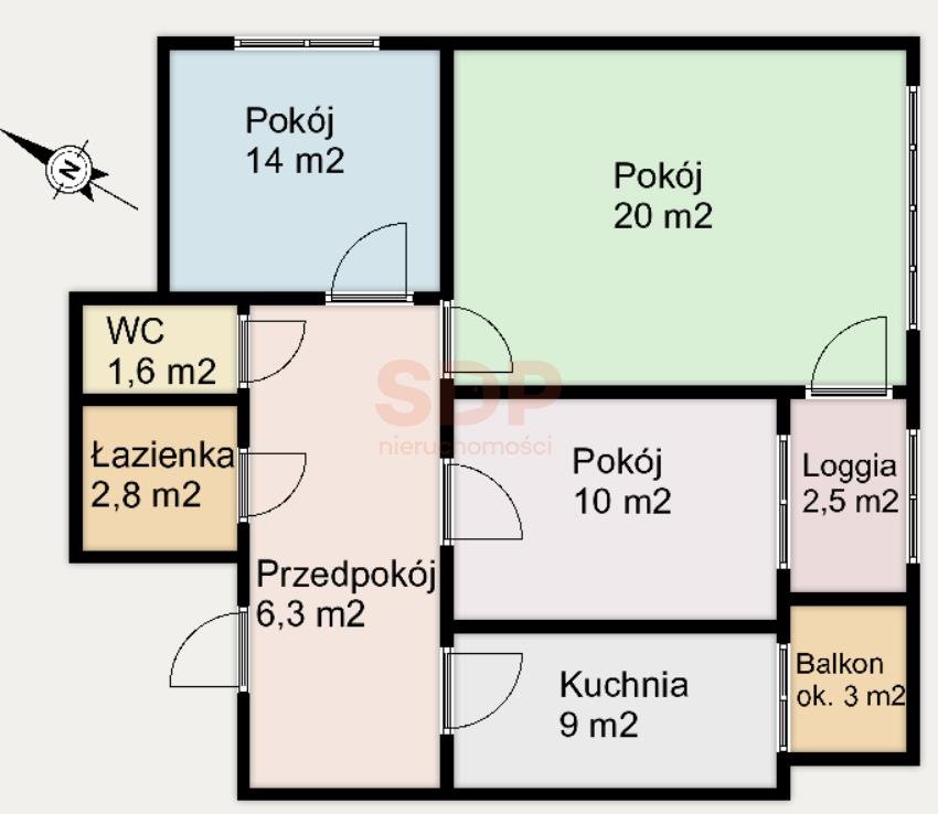 Mieszkanie trzypokojowe na sprzedaż Wrocław, Fabryczna, Pilczyce, Lotnicza  64m2 Foto 4