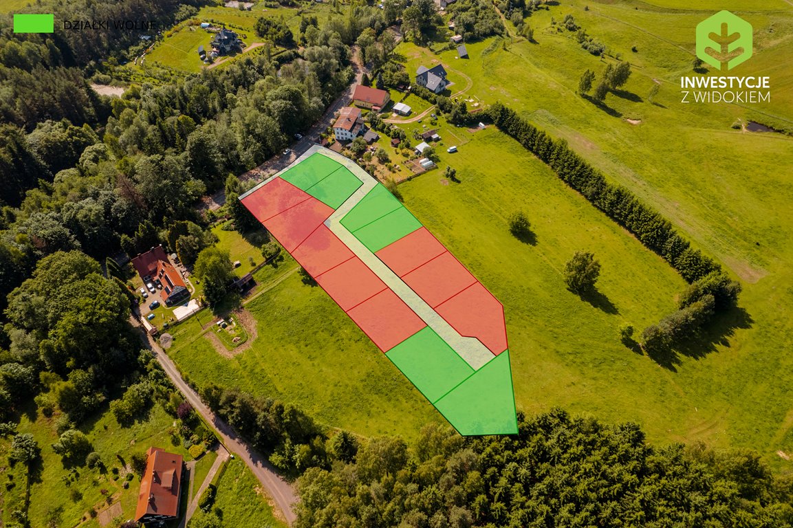 Działka w Górach Kamiennych, widok, asfalt, 486 m2 Lubawka, Działka w Górach Kamiennych przy asfalcie  486m2 Foto 1