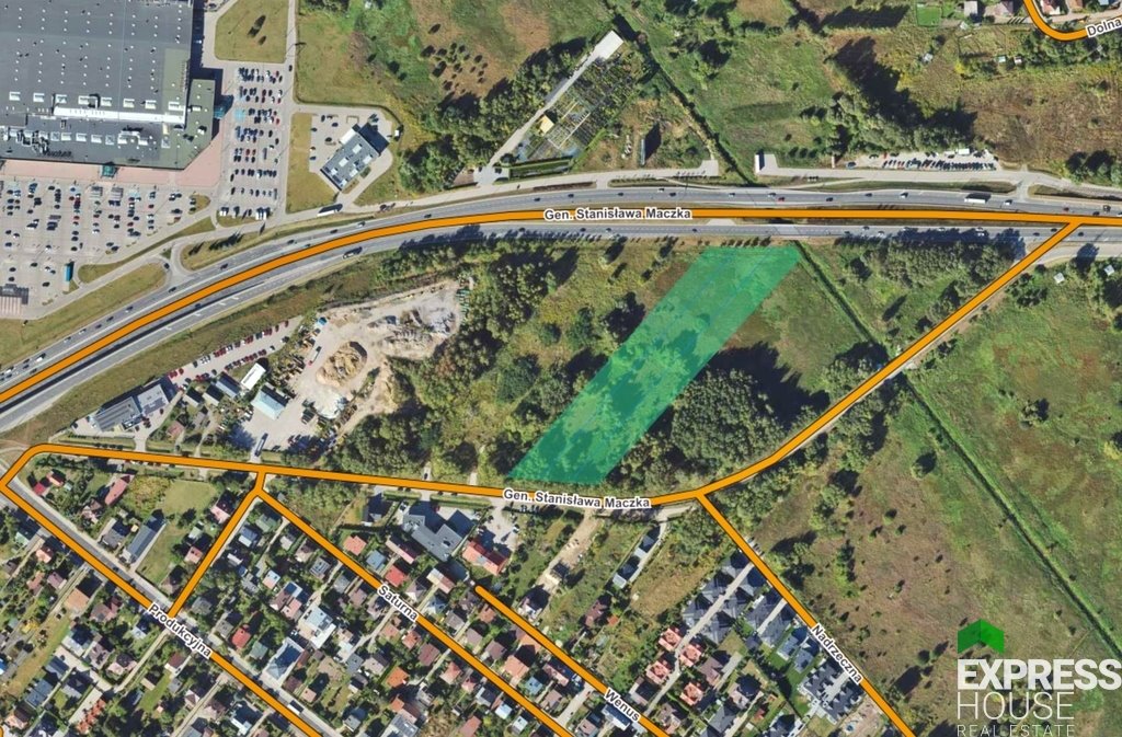 Działka usługowa przy DK65 i S8, 1,46 ha, media, dojazd asfalt Białystok, Fasty, gen. Stanisława Maczka  7 950m2 Foto 1