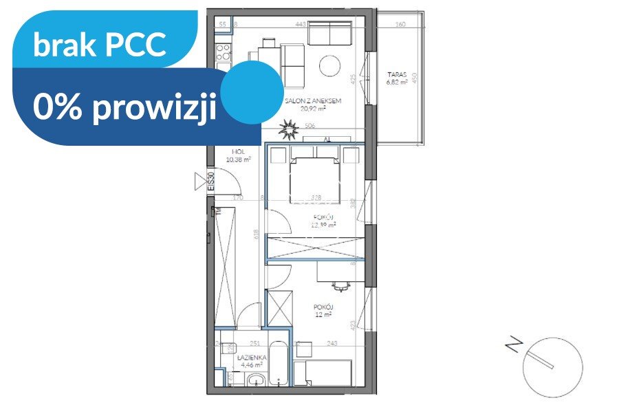 Przestronne 3-pokojowe mieszkanie w nowoczesnym osiedlu polecam: Bydgoszcz Kapuściska: Sandomierska