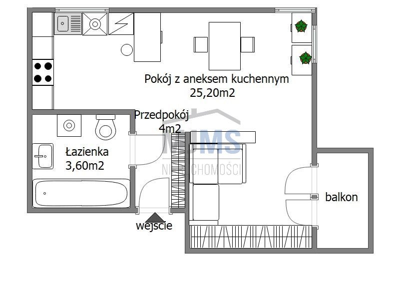 Kawalerka na sprzedaż Reda, Olimpijska  33m2 Foto 16