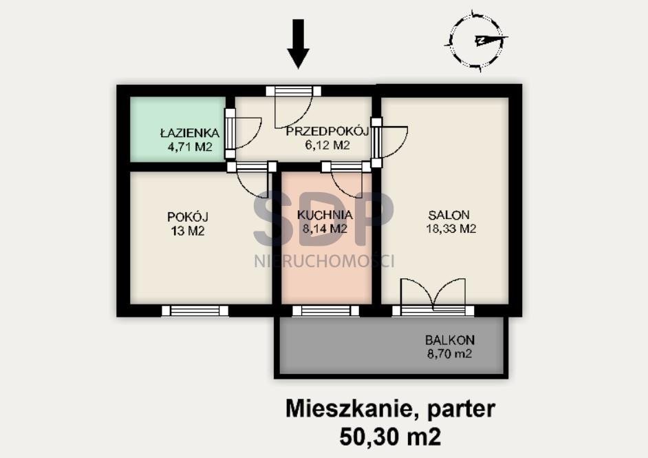 Mieszkanie dwupokojowe na sprzedaż Wrocław, Fabryczna, Stabłowice, Stabłowicka  50m2 Foto 5