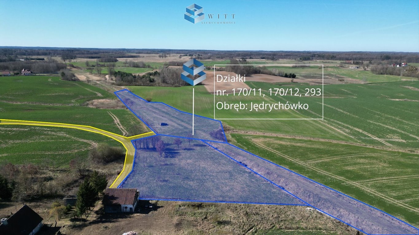 Działka budowlana na sprzedaż Jędrychówko  6 414m2 Foto 1