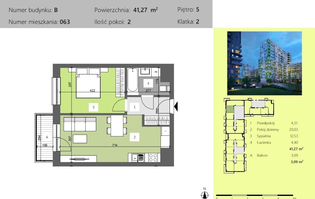 Mieszkanie dwupokojowe na sprzedaż Rzeszów, Technologiczna  41m2 Foto 3