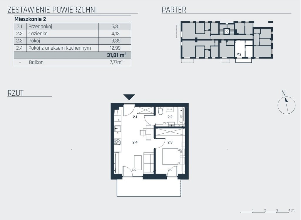 Mieszkanie dwupokojowe na sprzedaż Rzeszów  32m2 Foto 2