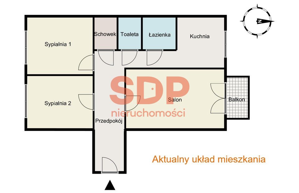 Mieszkanie trzypokojowe na sprzedaż Warszawa, Mokotów Czerniaków, Jurija Gagarina  63m2 Foto 2