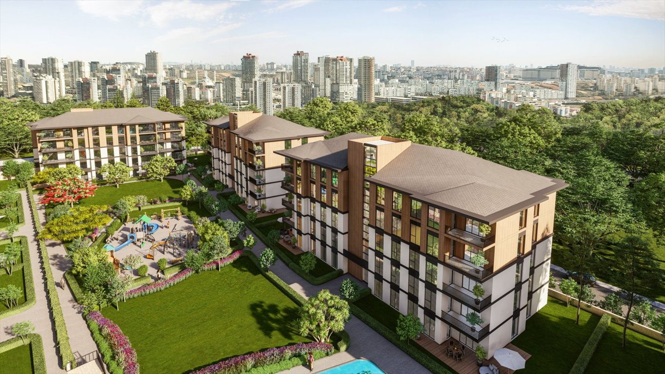 Nowoczesny 124 m² apartament z basenem i pełnym wyposażeniem Turcja, Stambuł, Başakşehir, Başakşehir, Stambuł  124m2 Foto 1