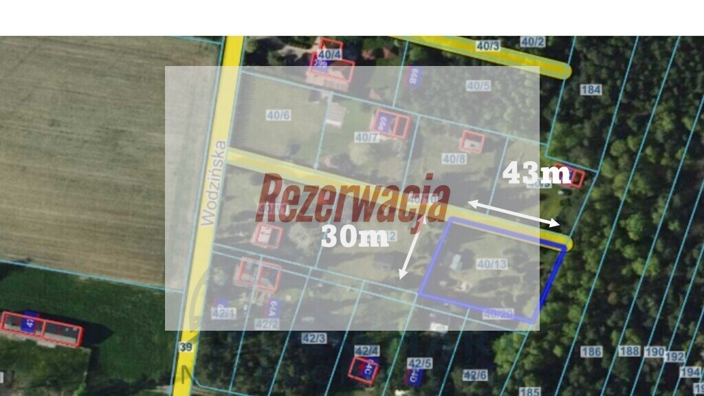 Działka 1300 m² z lasem, media, MPZP, 25 km od Łodzi Syski  1 300m2 Foto 1