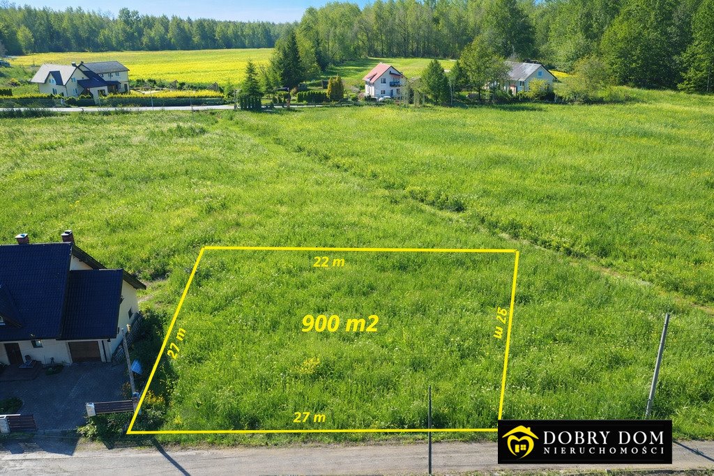 Działka pod dom z WZ, media, asfalt, 900 m2 Hryniewicze  900m2 Foto 1