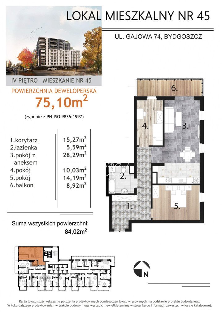 Mieszkanie trzypokojowe na sprzedaż Bydgoszcz, Bartodzieje Małe, Gajowa  75m2 Foto 3