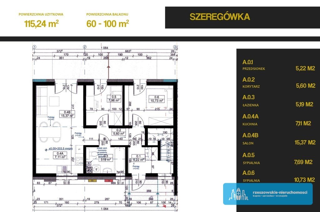 Mieszkanie na sprzedaż Rzeszów, Warszawska  115m2 Foto 2