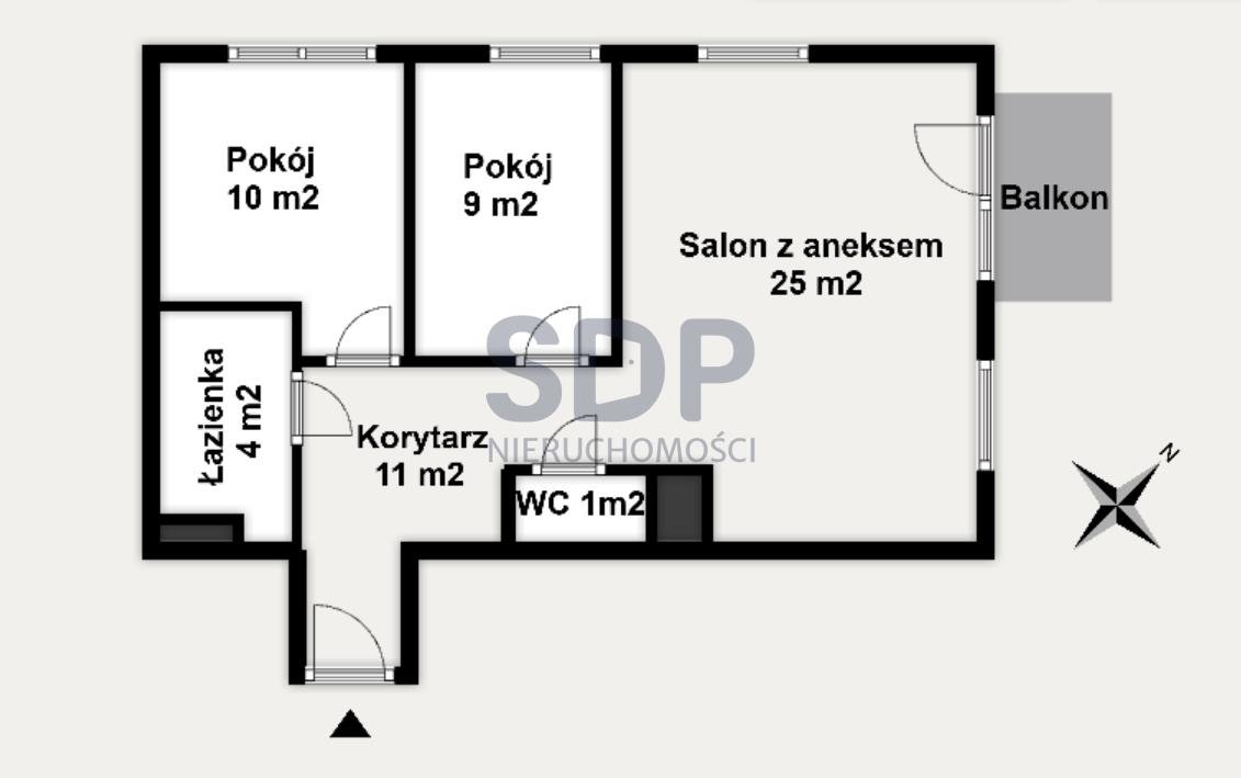 Mieszkanie trzypokojowe na sprzedaż Wrocław, Krzyki, Księże Wielkie, Opolska  63m2 Foto 2