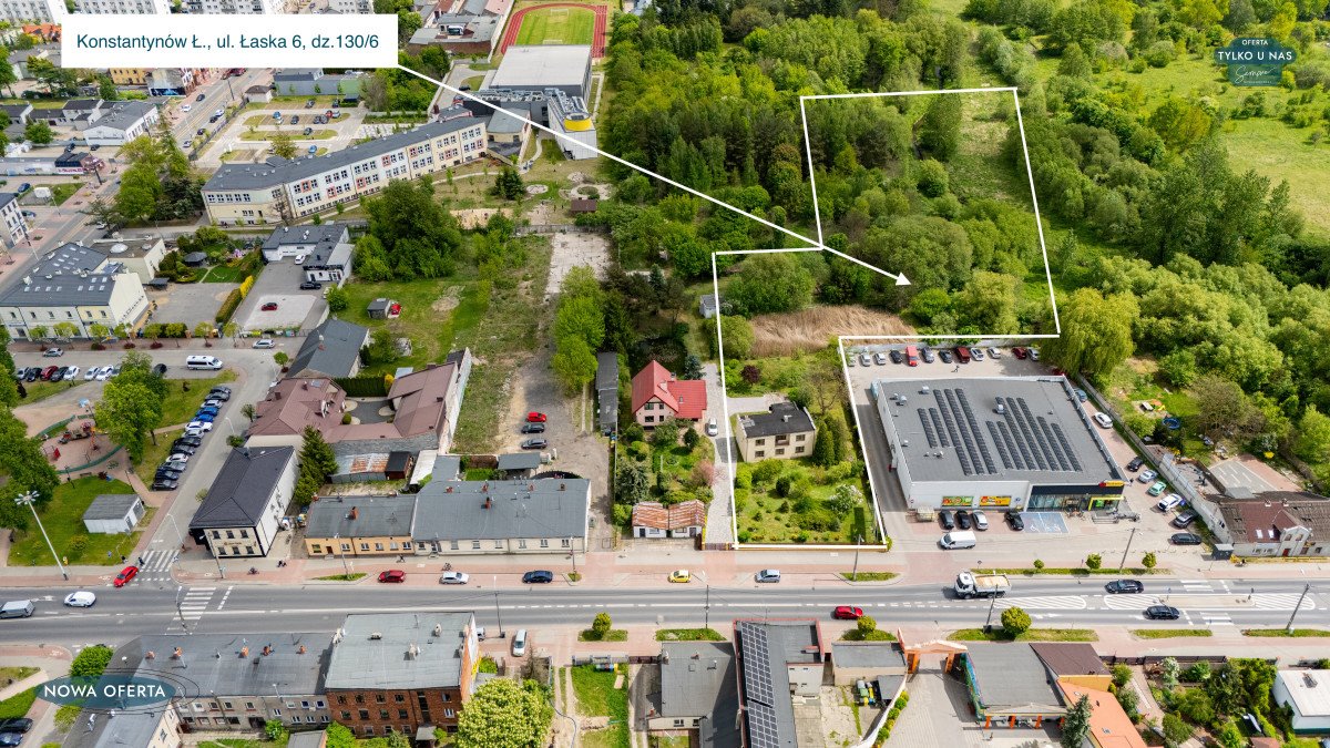 Działka inwestycyjna 7474 m² przy ul. Łaskiej w Konstantynowie Konstantynów Łódzki, Łaska  7 474m2 Foto 1