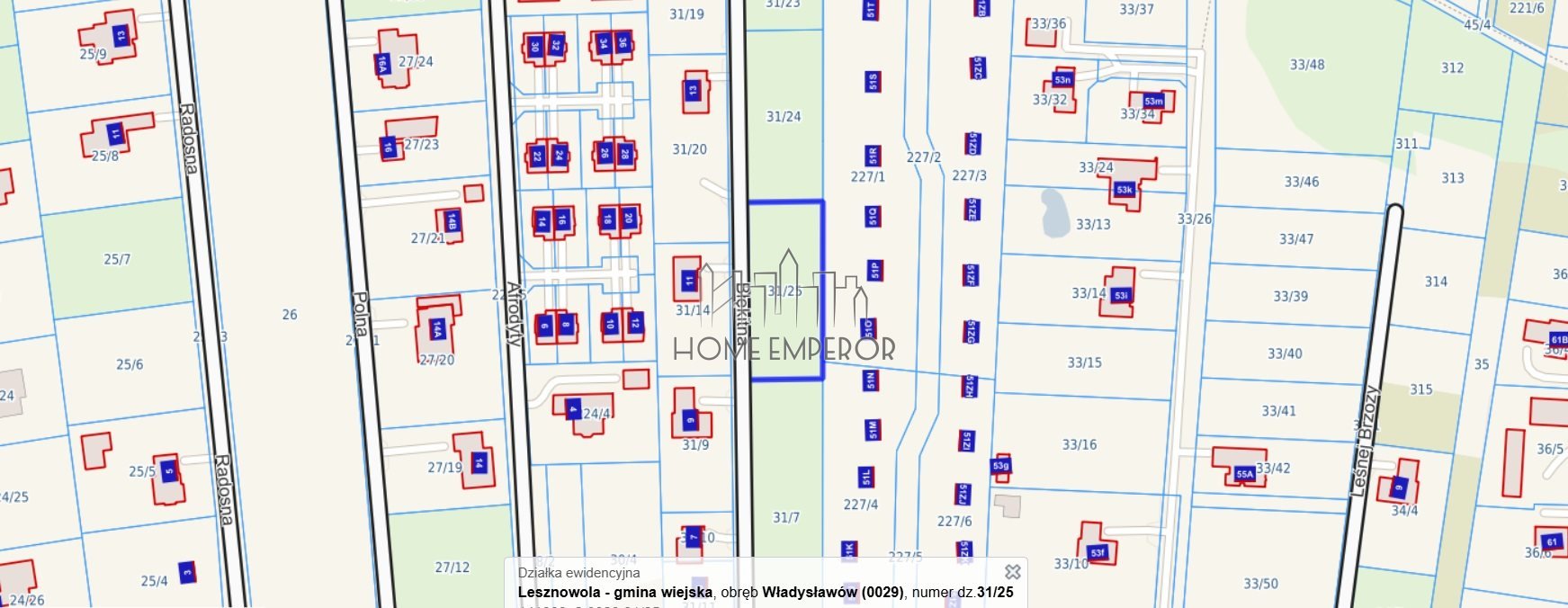 Działka budowlana na sprzedaż Władysławów, Błękitna  1 620m2 Foto 2