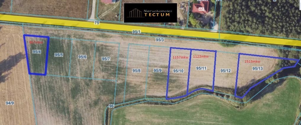 Działki budowlane w Gorzewie, 1500 m², media, warunki zabudowy Gorzewo  1 513m2 Foto 1