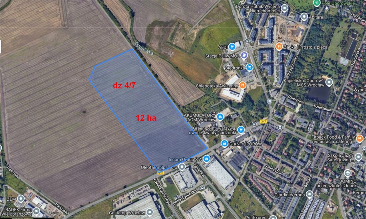 Działka przemysłowo-handlowa na sprzedaż Wrocław, Fabryczna, Oporów, Mokronoska  125 000m2 Foto 1