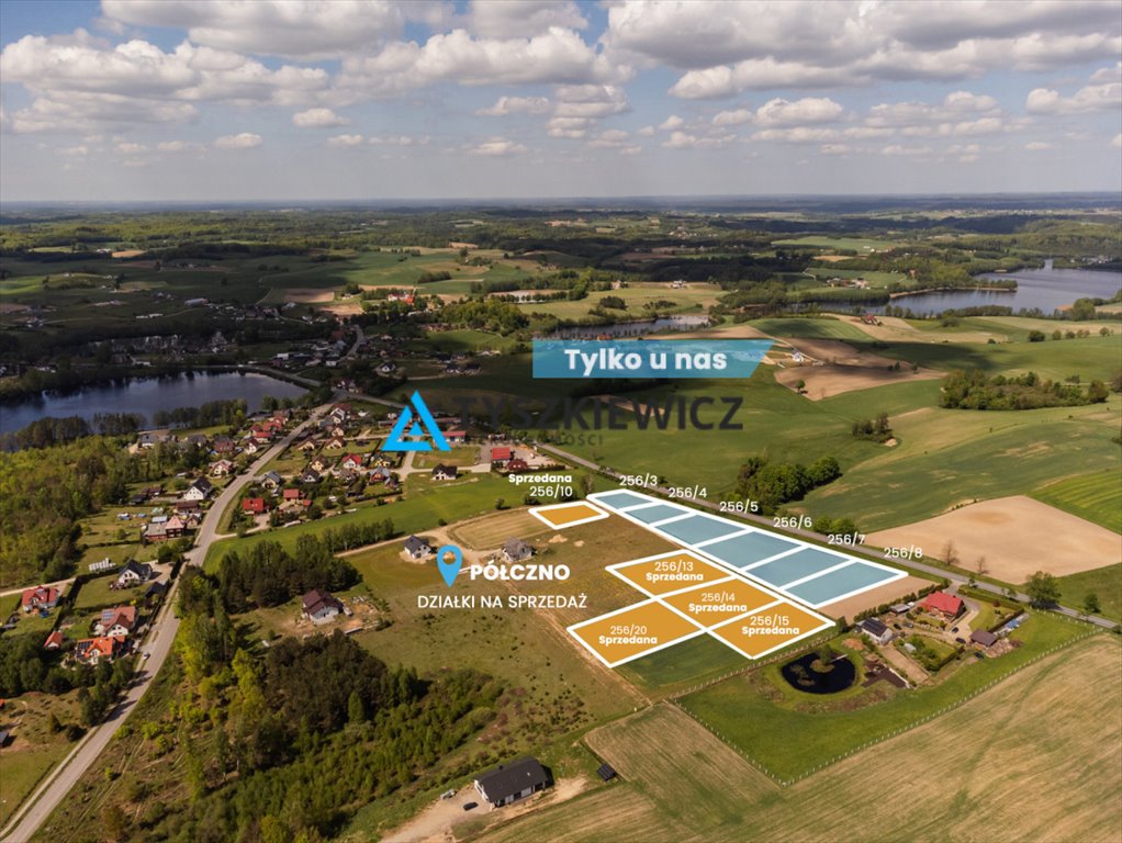 Działka budowlana w Półcznie, 1411 m2, blisko jezior Półczno  1 411m2 Foto 1