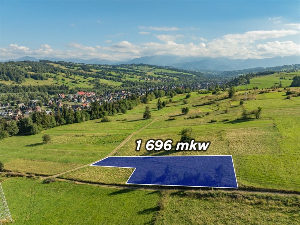 Działka 1696 m² z WZ - widok na Tatry w Białym Dunajcu Biały Dunajec  1 696m2 Foto 1