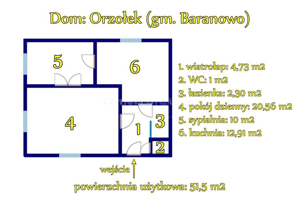 Dom na sprzedaż Orzołek  52m2 Foto 10