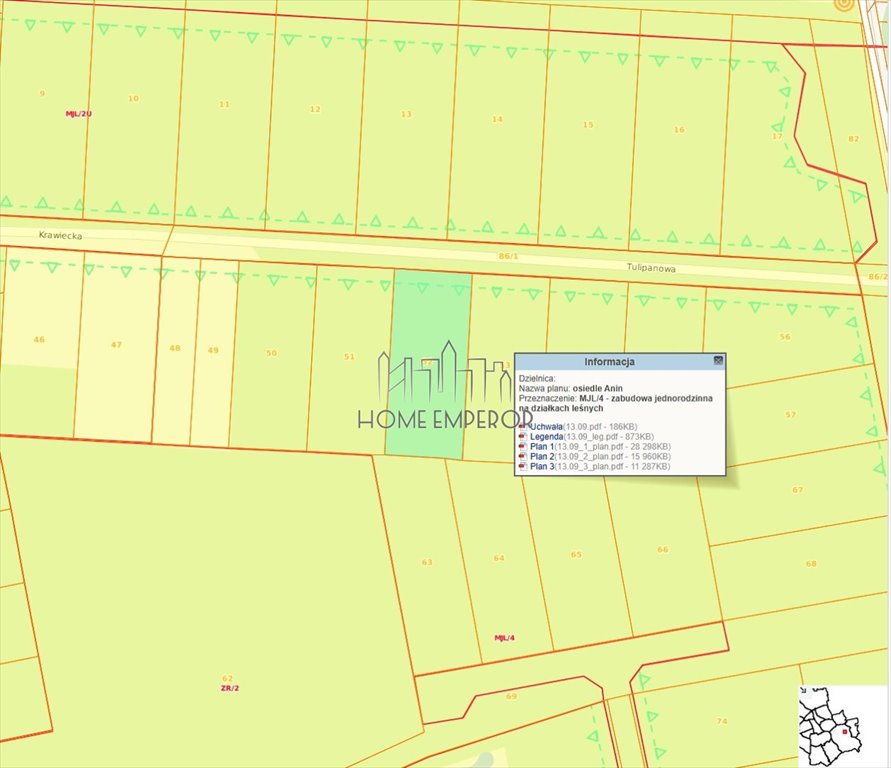 Działka budowlana na sprzedaż Warszawa, Wawer, Anin, Tulipanowa  2 030m2 Foto 1