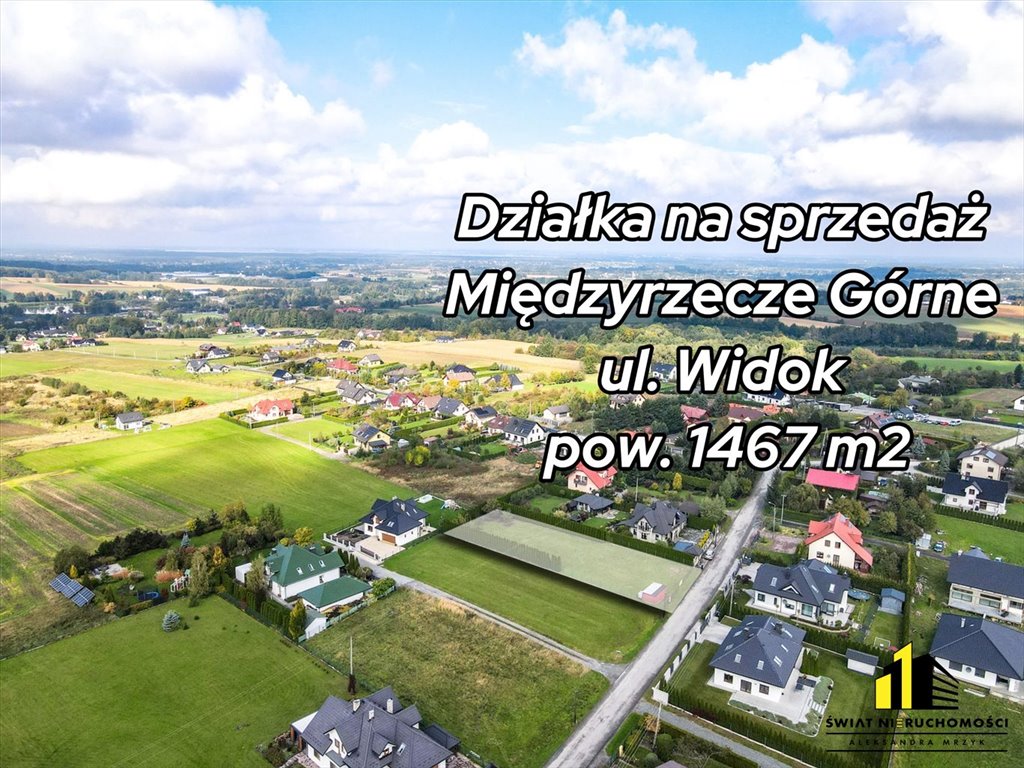 Działka budowlana 1467m² z projektem i garażem w Międzyrzeczu Górnym Międzyrzecze Górne  1 467m2 Foto 1