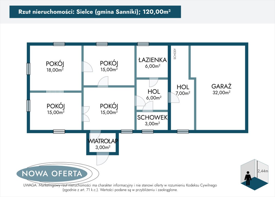 Dom na sprzedaż Sielce  120m2 Foto 6