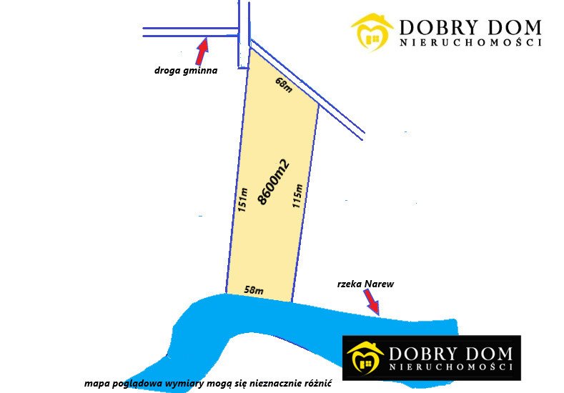 Działka rolna na sprzedaż Końcowizna  8 600m2 Foto 1