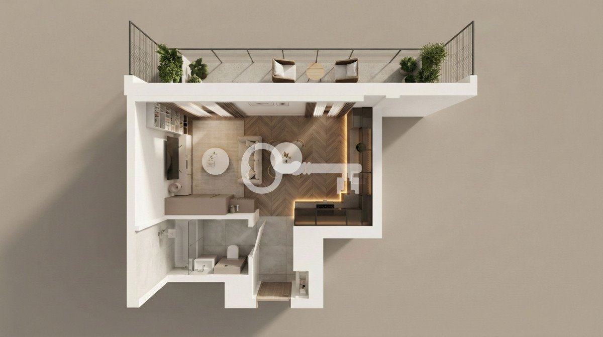 Nowoczesny apartament 27,81 m2 z balkonem w centrum Katowic Katowice, Centrum  28m2 Foto 1