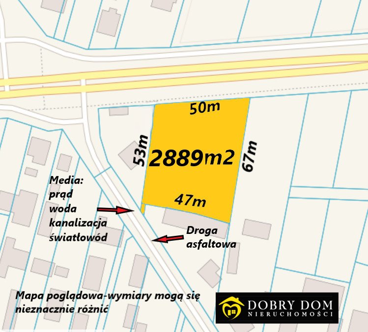 Działka 2889 m² z MPZP, podział, media, Brańsk Brańsk  2 889m2 Foto 1
