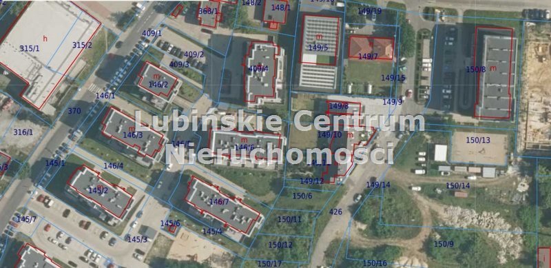 Działka budowlana 414 m² z mediami, zabudowa do 10 m Lubin  414m2 Foto 1