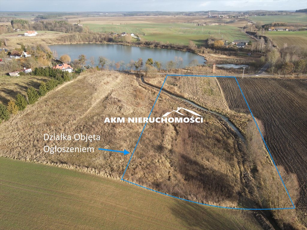 Działka pod dom z mediami i jeziorem - Otoczyn. Otoczyn  13 100m2 Foto 1