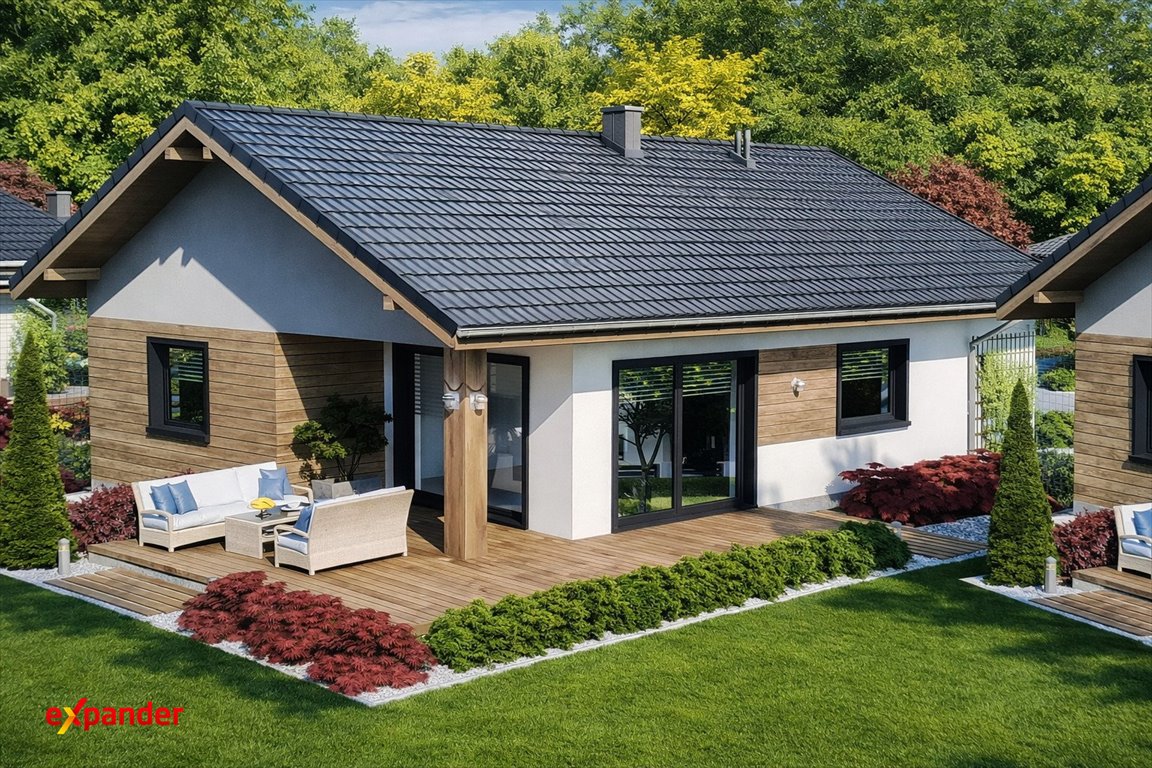 Nowoczesny dom 86 m² z dużą działką - stan surowy lub deweloperski Obrzębin  86m2 Foto 1