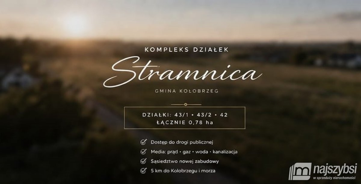 Kompleks 3 działek pod inwestycję w Stramnicy - polecam!: Stramnica