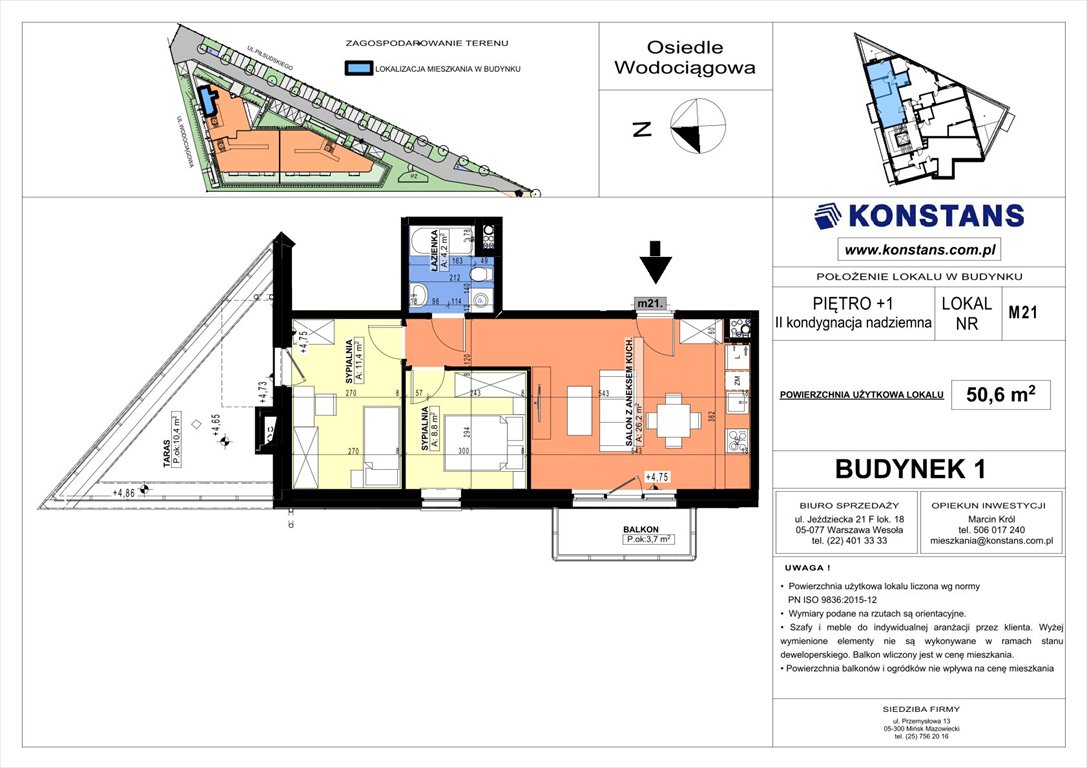 Nowe mieszkanie trzypokojowe WODOCIĄGOWA Etap VII Sulejówek, Wodociągowa 1, 1A, 1B  51m2 Foto 1