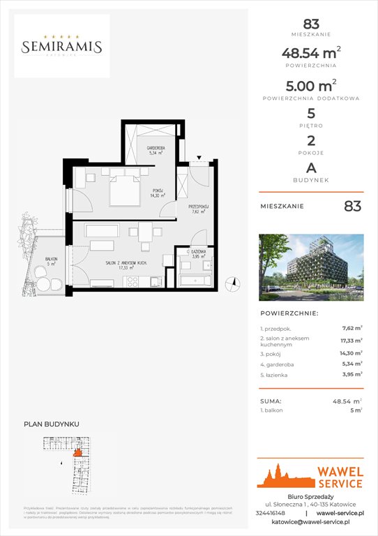 mieszkanie na sprzedaż 49m2 mieszkanie Katowice, Bogucice - Dąbrówka Mała, Wiertnicza 32