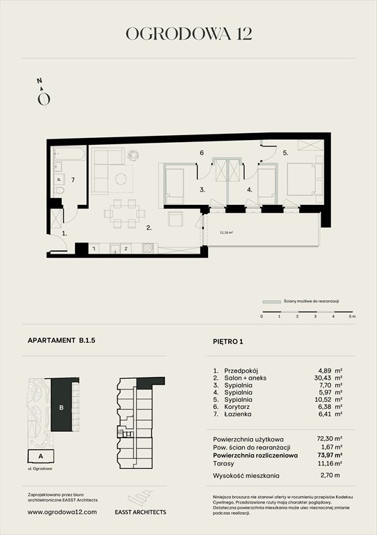 Nowe mieszkanie Apartamentowiec Ogrodowa 12 Poznań, Ogrodowa 12  74m2 Foto 1