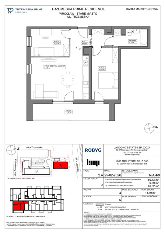 Nowe mieszkanie trzypokojowe Trzemeska Prime Residence Wrocław, Stare Miasto, Trzemeska  60m2 Foto 1