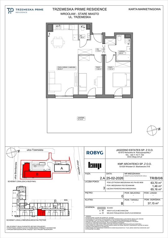 Nowe mieszkanie trzypokojowe Trzemeska Prime Residence Wrocław, Stare Miasto, Trzemeska  64m2 Foto 1