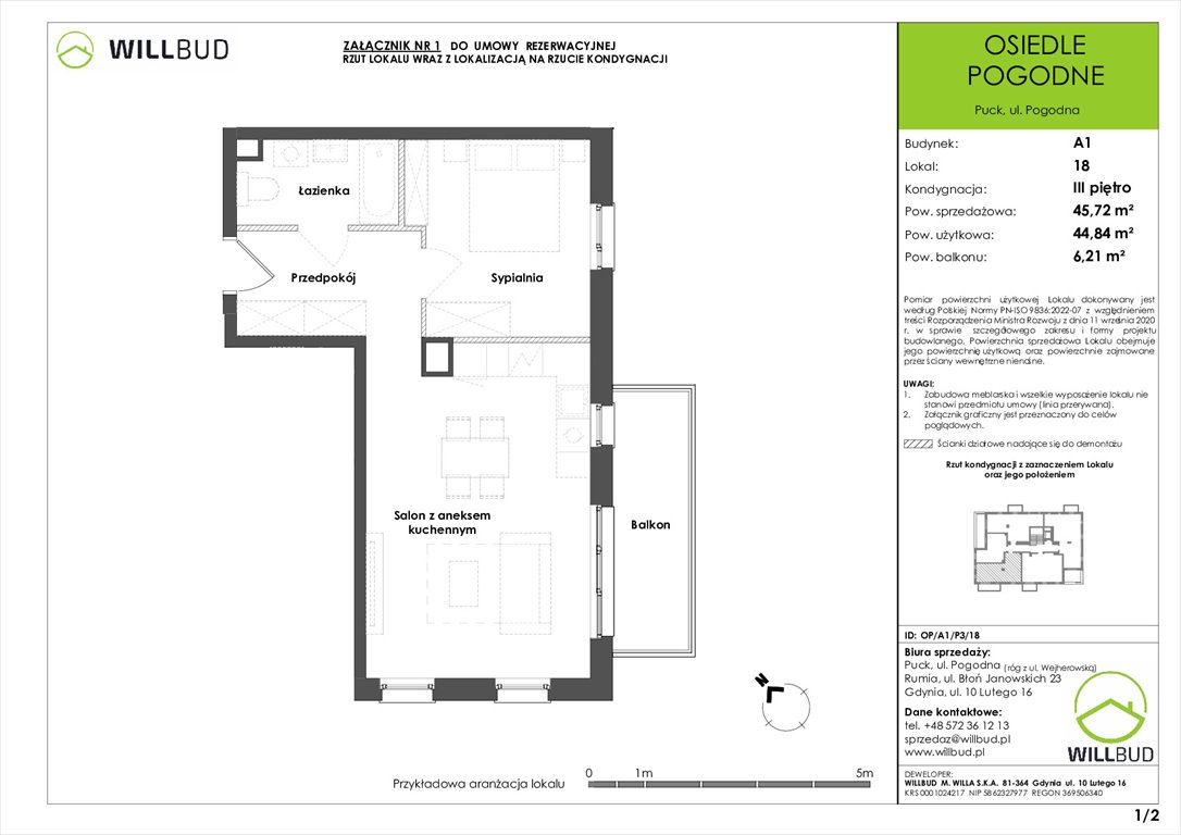 Nowe mieszkanie dwupokojowe Osiedle Janowo Park III Rumia, Janowo, Błoń Janowskich  45m2 Foto 1