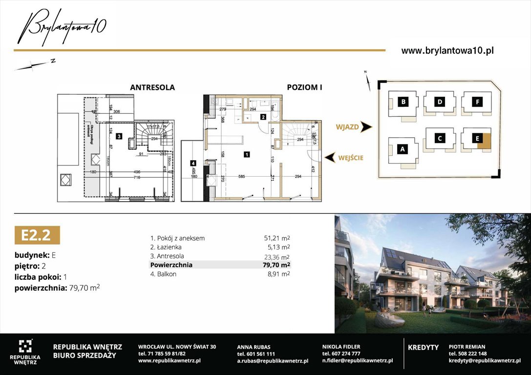 Nowa kawalerka Brylantowa 10 Wrocław, Ołtaszyn, Brylantowa 10  80m2 Foto 1