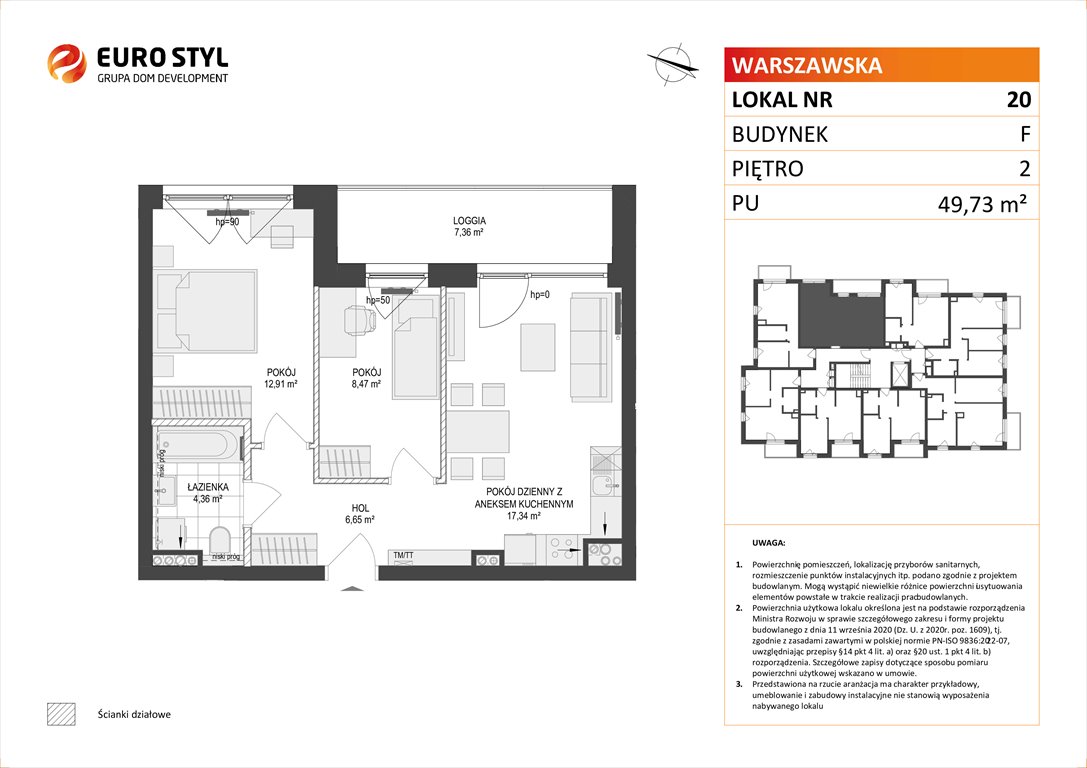 Nowe mieszkanie trzypokojowe OSIEDLE WARSZAWSKA Gdańsk, Warszawska  50m2 Foto 1