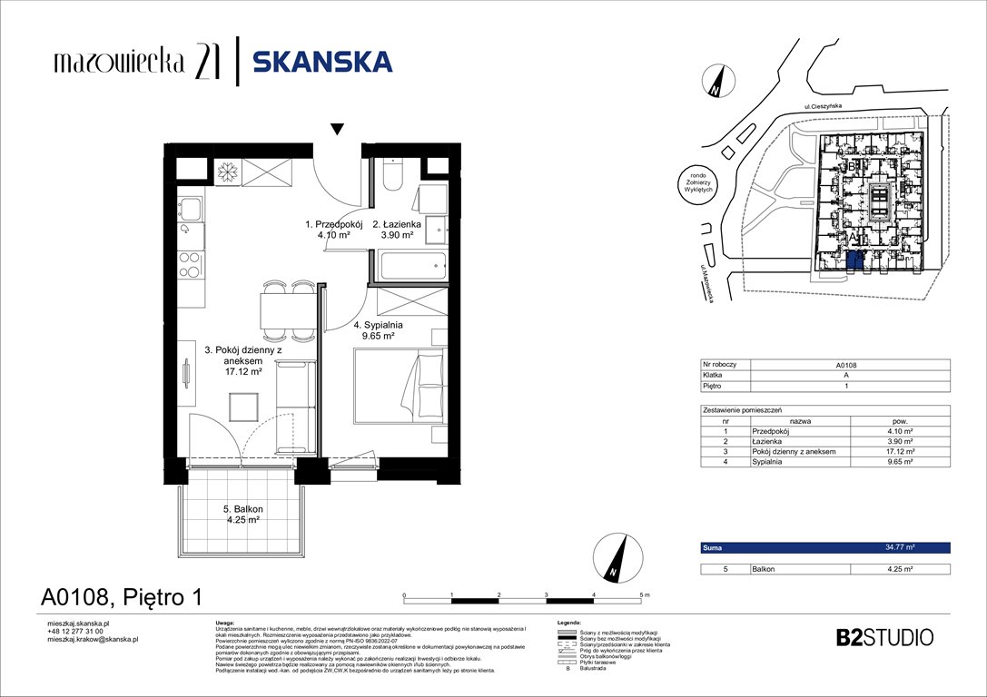 Nowe mieszkanie dwupokojowe Mazowiecka 21 Kraków, Krowodrza, ul. Mazowiecka 21  35m2 Foto 1