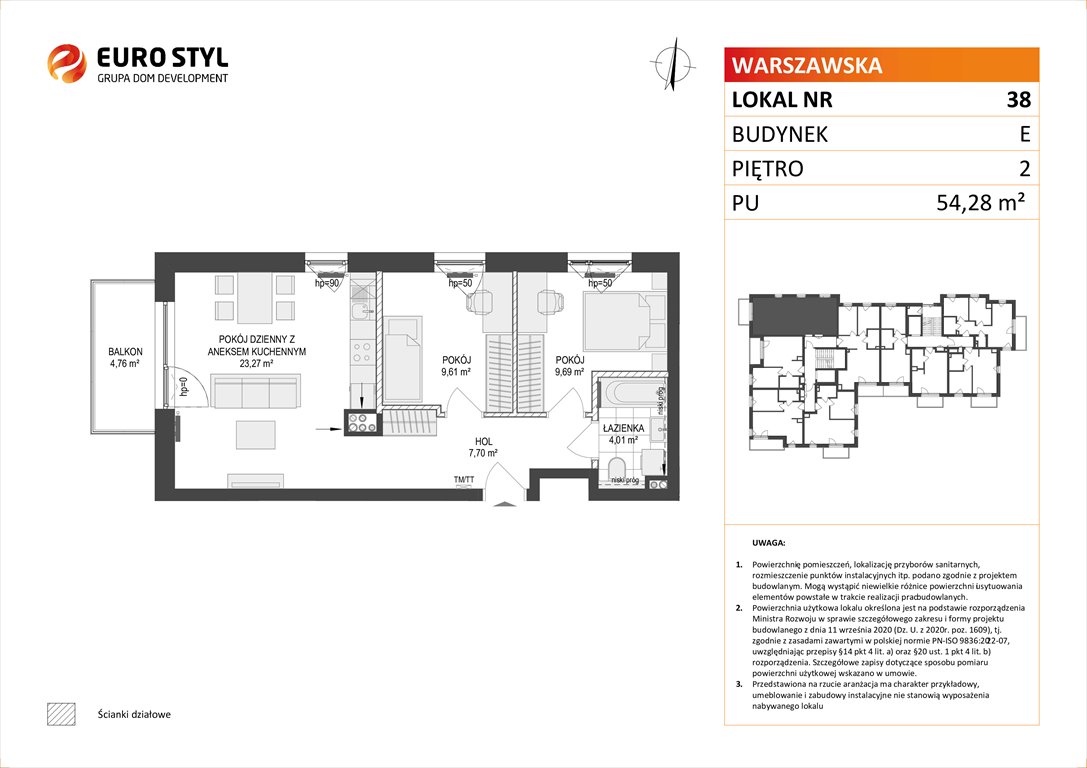 Nowe mieszkanie trzypokojowe OSIEDLE WARSZAWSKA Gdańsk, Warszawska  54m2 Foto 1