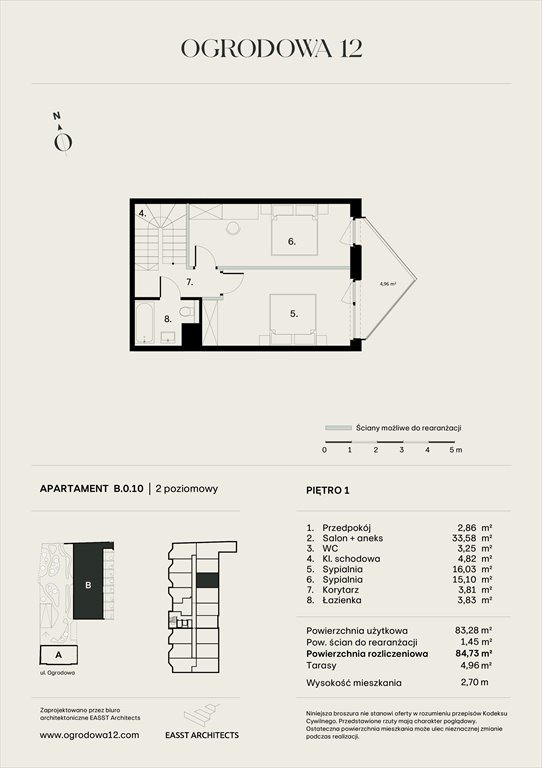 Nowe mieszkanie Apartamentowiec Ogrodowa 12 Poznań, Ogrodowa 12  85m2 Foto 1