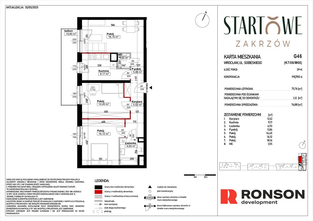 Nowe mieszkanie trzypokojowe Osiedle Startowe Wrocław, Psie Pole, Zatorska, róg Sobieskiego  79m2 Foto 1