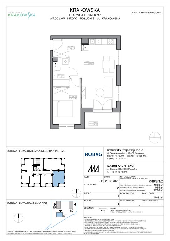 Nowe mieszkanie dwupokojowe Apartamenty Krakowska Wrocław, Krzyki, Krakowska 112  47m2 Foto 1