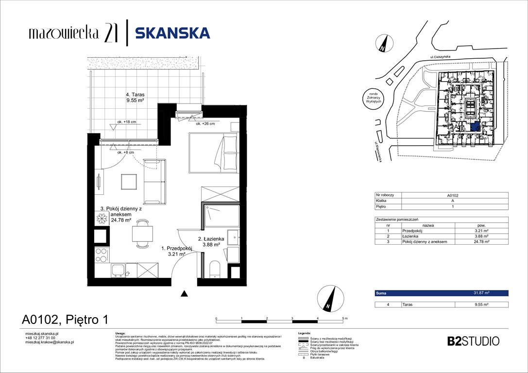 Nowa kawalerka Mazowiecka 21 Kraków, Krowodrza, ul. Mazowiecka 21  32m2 Foto 1