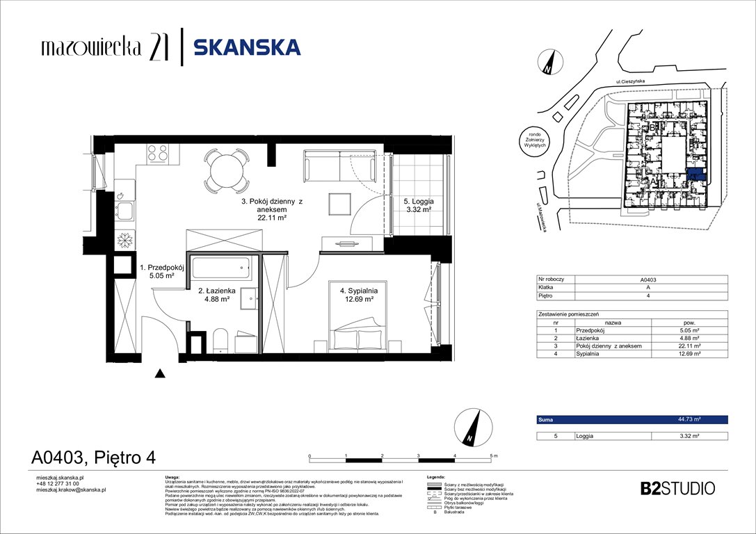 Nowe mieszkanie dwupokojowe Mazowiecka 21 Kraków, Krowodrza, ul. Mazowiecka 21  45m2 Foto 1
